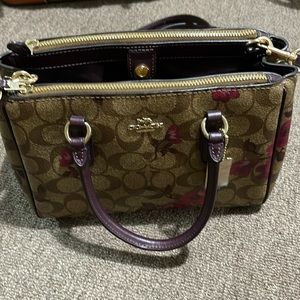 Coach Khaki Berry Multi Small Satchel